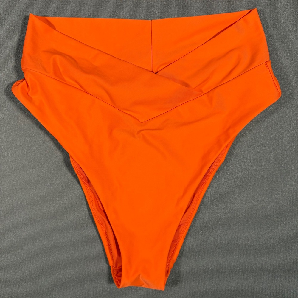 Aerie Orange Bikini | Medium "Scoop" Top | Medium "High Waisted Cheeky" Bottom - Picture 3 of 8